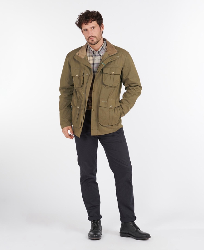 Barbour Sanderling Men's Casual Jackets Olive | XNZB-53120