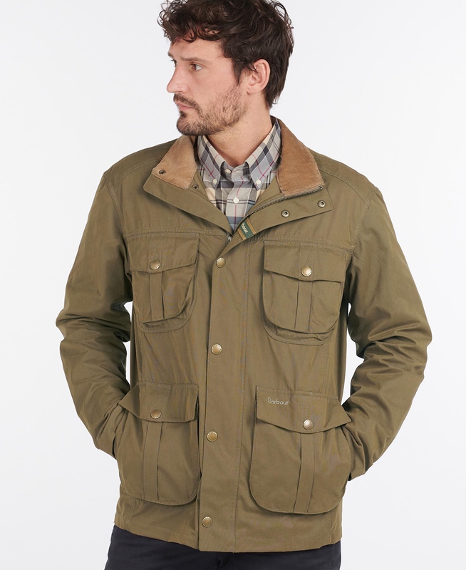 Barbour Sanderling Men\'s Casual Jackets Olive | XNZB-53120