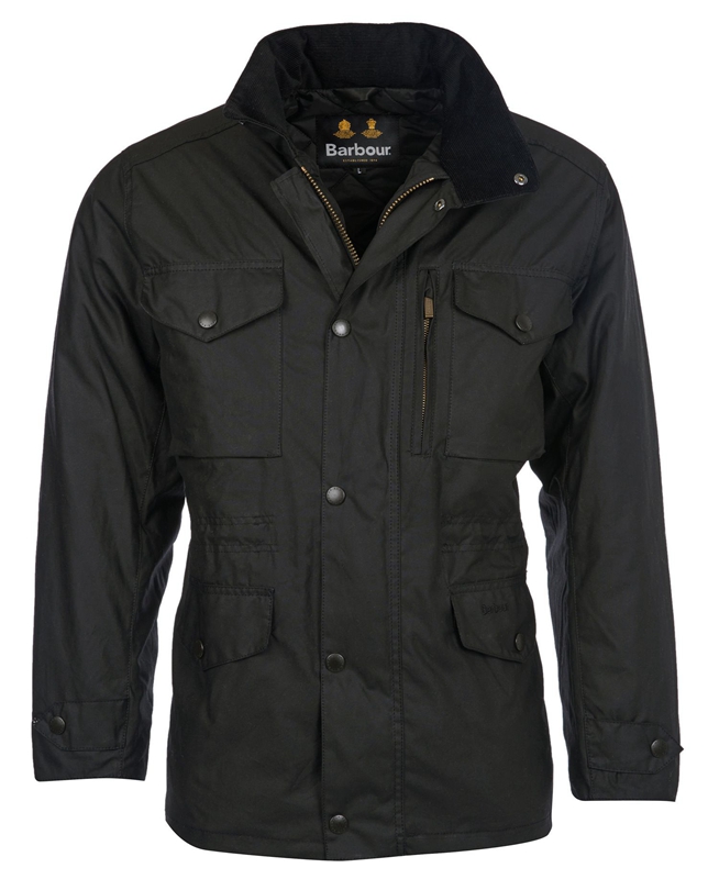 Barbour Sapper Men's Waxed Jackets Black | XFQB-92315