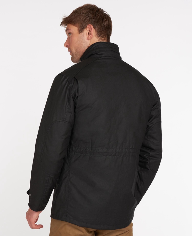 Barbour Sapper Men's Waxed Jackets Black | XFQB-92315