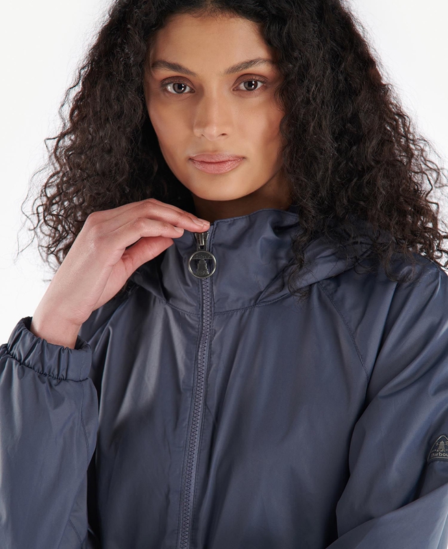 Barbour Sea Daisy Showerproof Women's Casual Jackets Navy | CIQT-97084