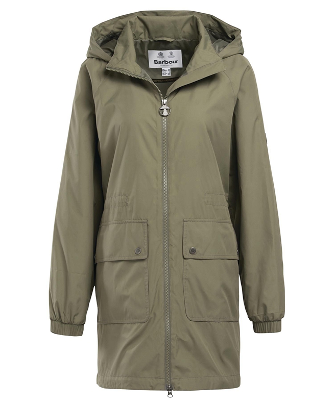 Barbour Sea Daisy Showerproof Women's Casual Jackets Olive | JPDC-69214