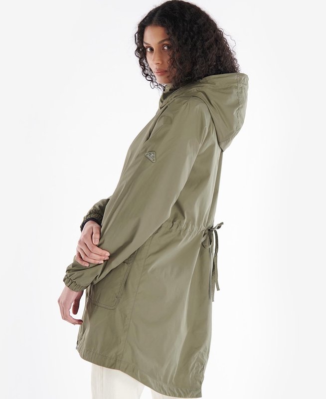 Barbour Sea Daisy Showerproof Women's Casual Jackets Olive | JPDC-69214