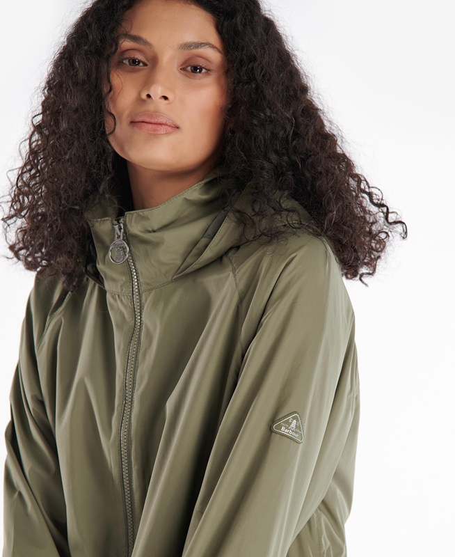 Barbour Sea Daisy Showerproof Women's Casual Jackets Olive | JPDC-69214