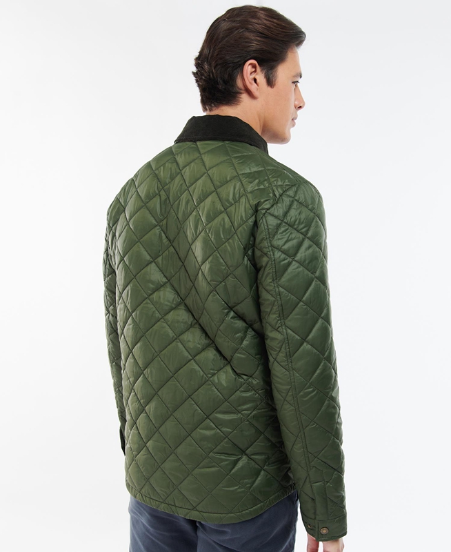 Barbour Shirt Men's Quilted Jackets Green | JEZB-49312