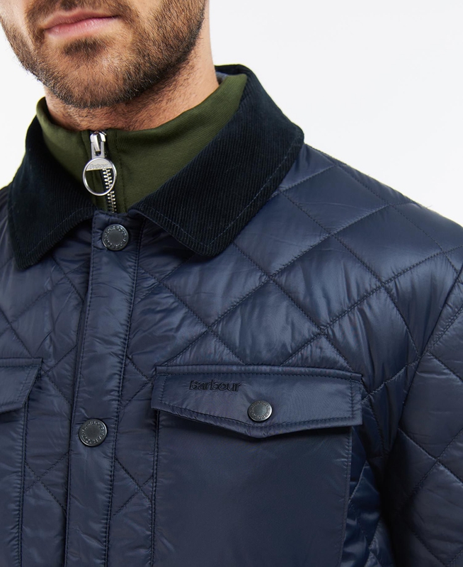 Barbour Shirt Men's Quilted Jackets Navy | CERG-73508