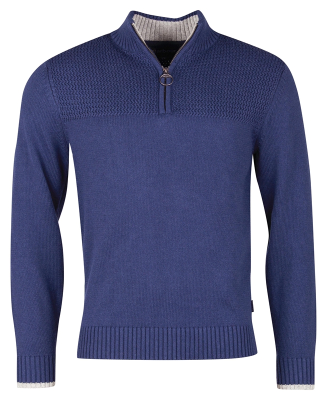 Barbour Shoal Half Zip Men's Sweaters Blue | CIVO-79526