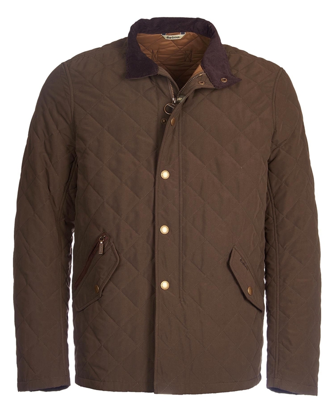 Barbour Shoveler Men's Quilted Jackets Green | QKEP-82054