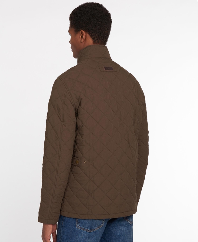 Barbour Shoveler Men's Quilted Jackets Green | QKEP-82054