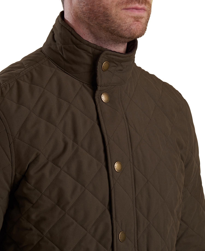 Barbour Shoveler Men's Quilted Jackets Green | QKEP-82054