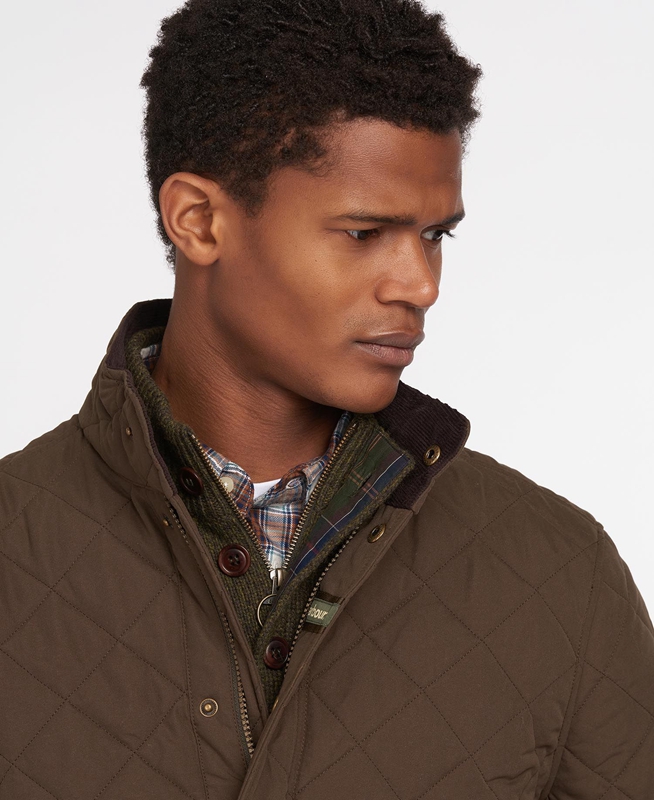 Barbour Shoveler Men's Quilted Jackets Green | QKEP-82054