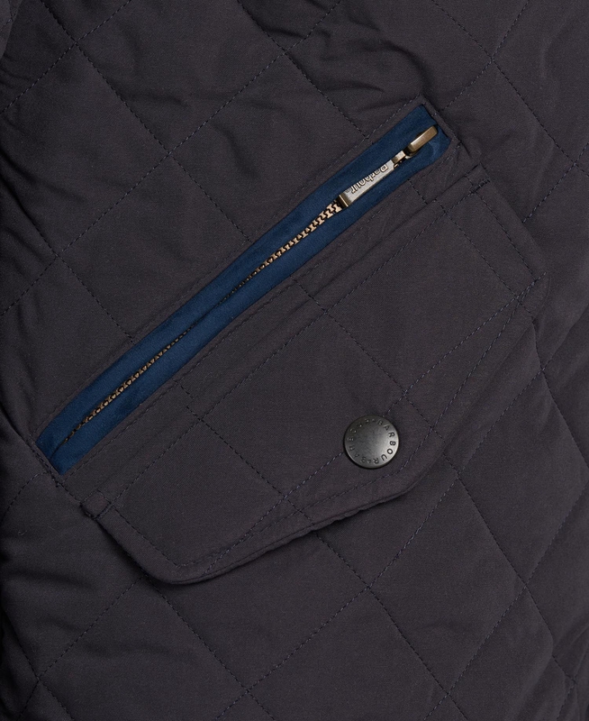 Barbour Shoveler Men's Quilted Jackets Navy | VAWM-13897