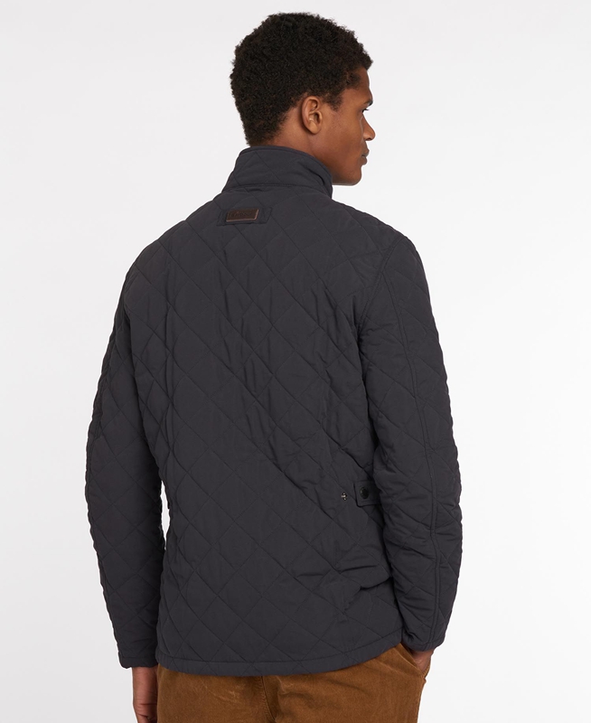 Barbour Shoveler Men's Quilted Jackets Navy | VAWM-13897