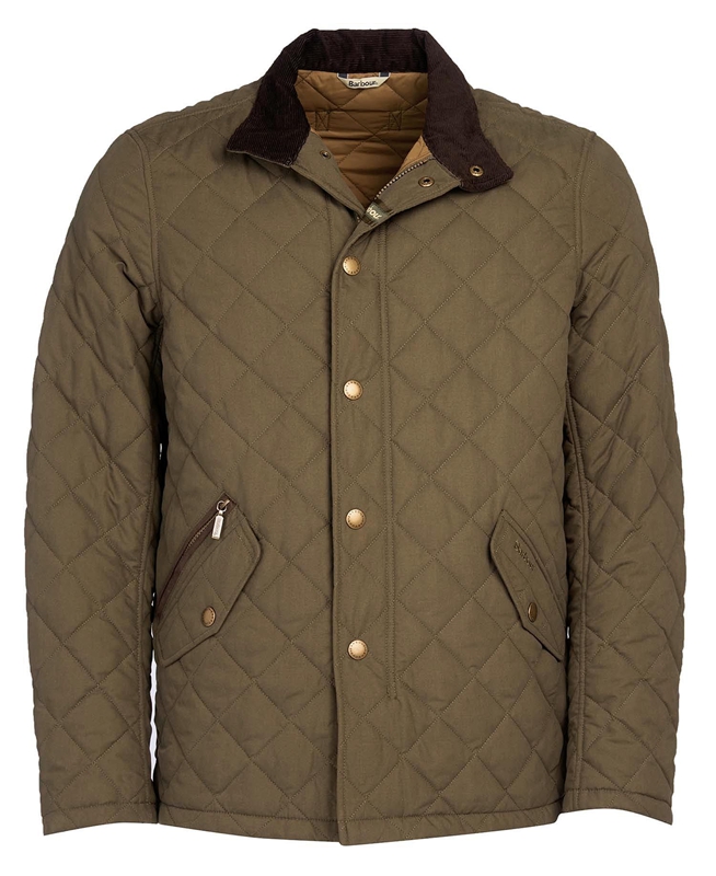 Barbour Shoveler Men's Quilted Jackets Olive | SIKU-12459