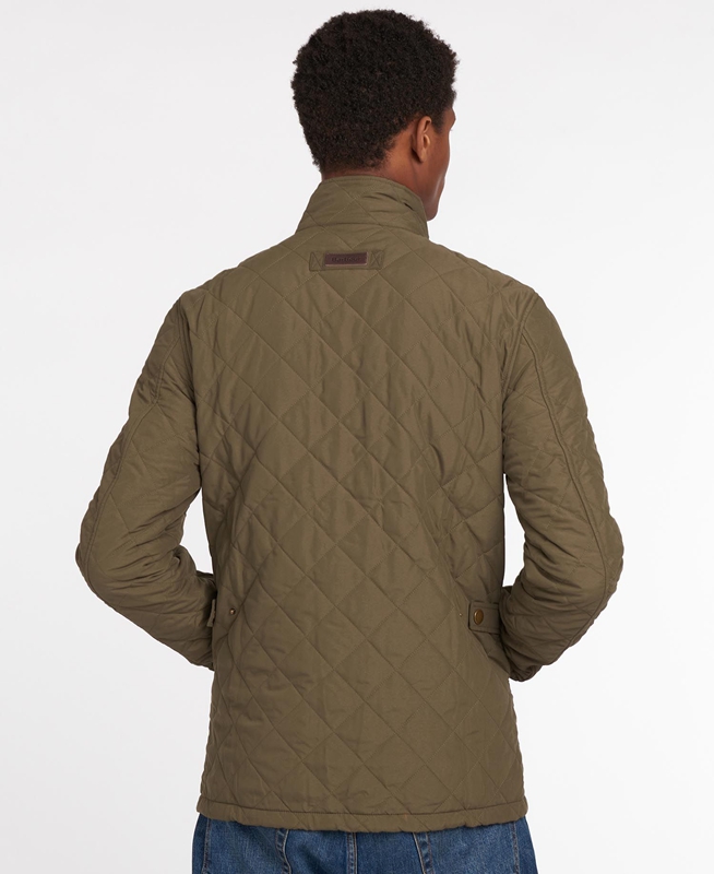 Barbour Shoveler Men's Quilted Jackets Olive | SIKU-12459