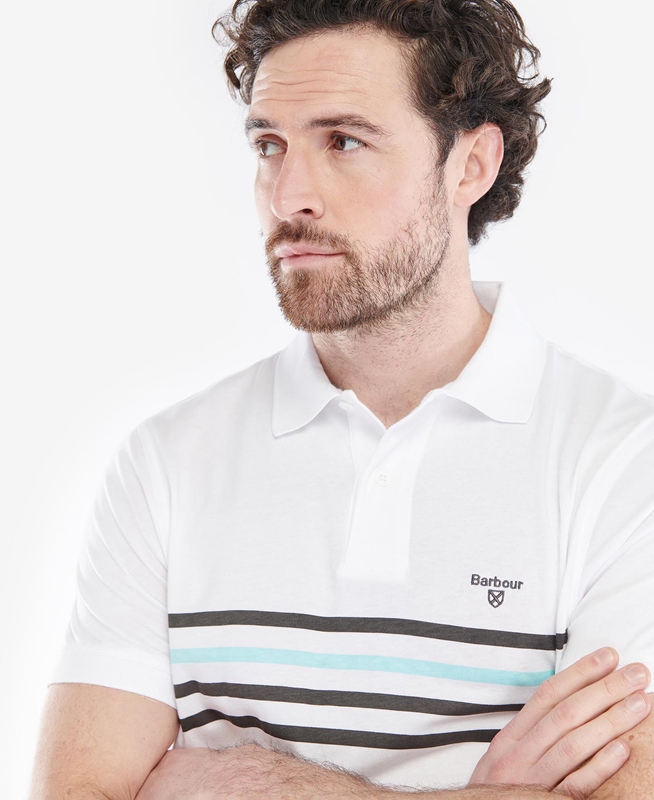 Barbour Silsden Men\'s Polo shirts White | LDZQ-34817