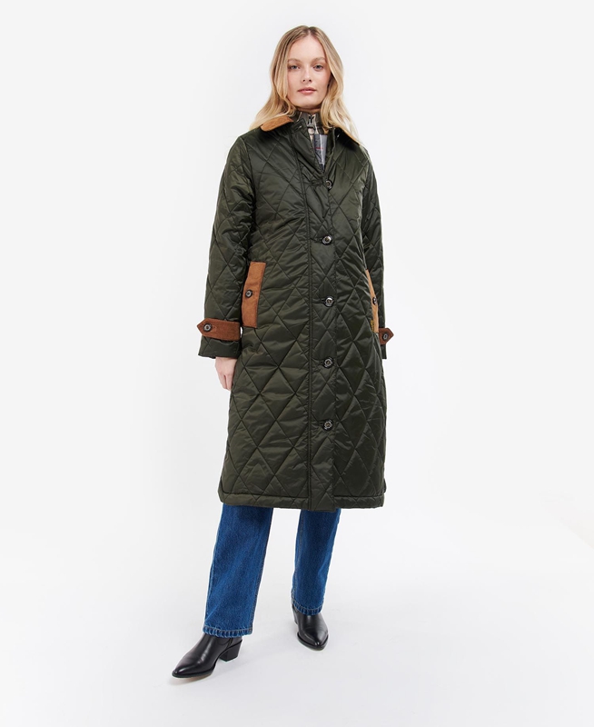 Barbour Silwick Women's Quilted Jackets Olive | VAFJ-16087