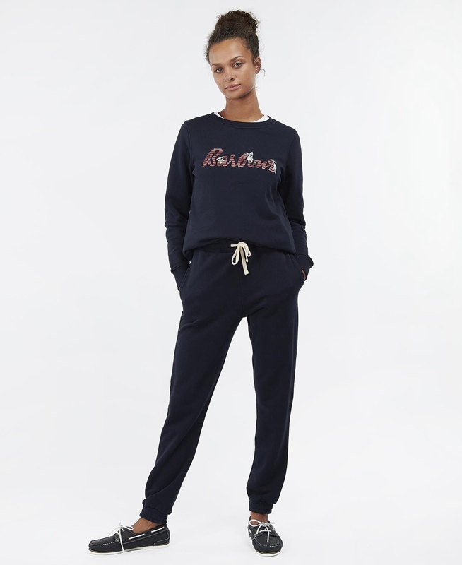 Barbour Southport Women's Sweatshirts Navy | BUXI-89420