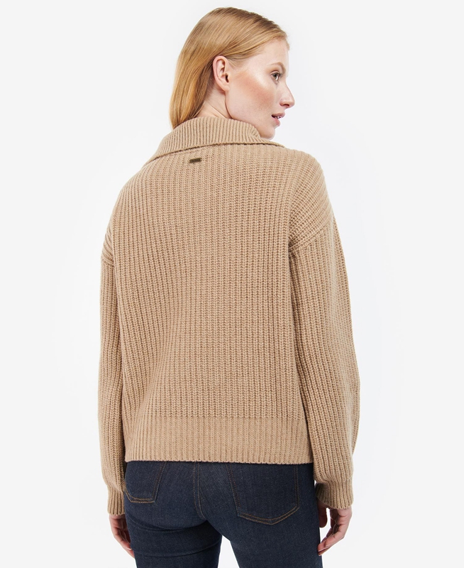 Barbour Stavia Knit Women's Sweaters Beige | LGTO-68730