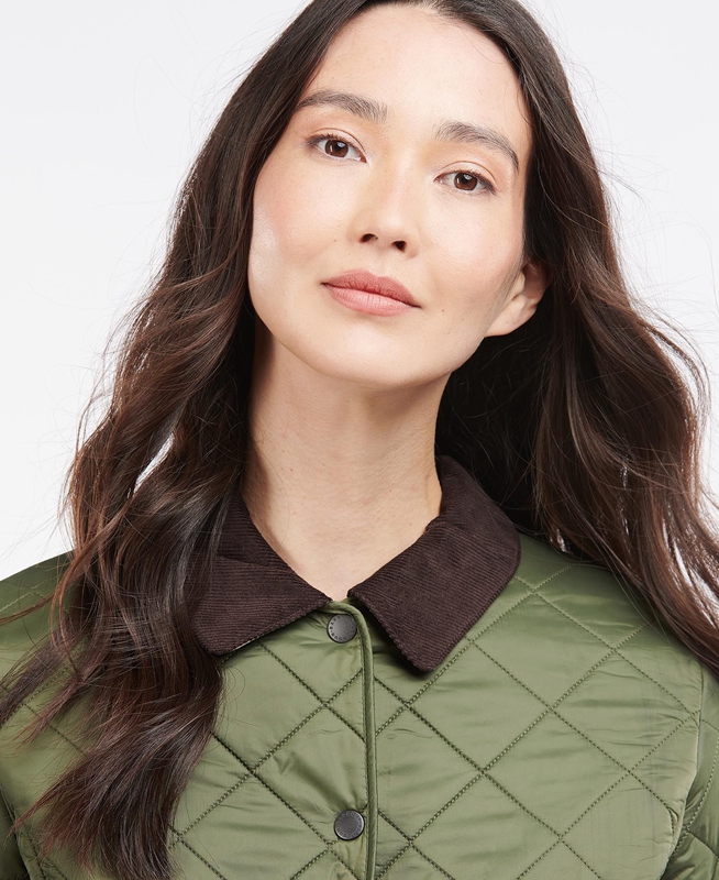 Barbour Steppjacke Deveron Polarquilt Women's Quilted Jackets Green | RKDX-87453