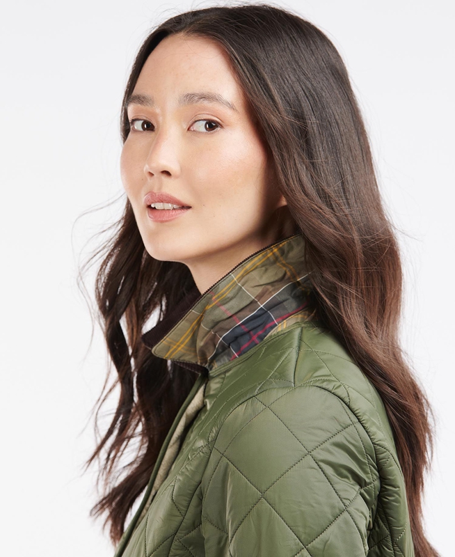 Barbour Steppjacke Deveron Polarquilt Women's Quilted Jackets Green | RKDX-87453