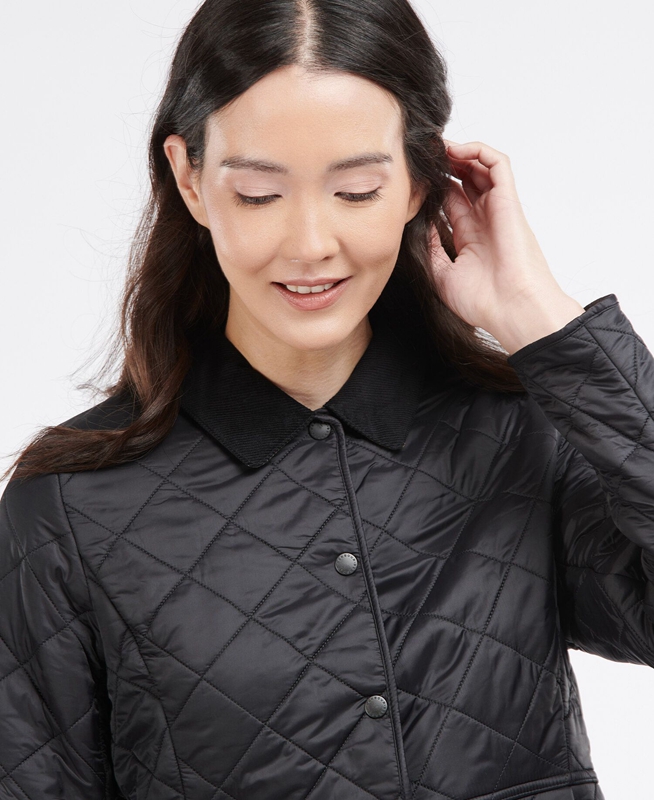 Barbour Steppjacke Deveron Polarquilt Women's Quilted Jackets Black | TIHZ-69405