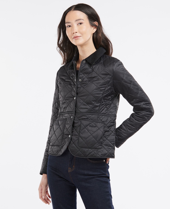 Barbour Steppjacke Deveron Polarquilt Women\'s Quilted Jackets Black | TIHZ-69405