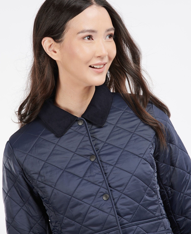 Barbour Steppjacke Deveron Polarquilt Women's Quilted Jackets Blue | UVMF-26397