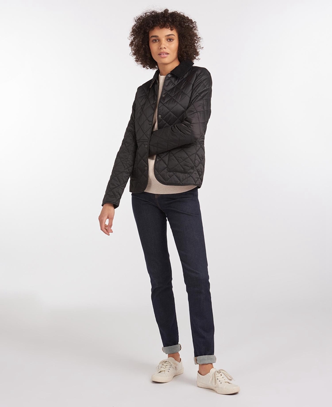 Barbour Steppjacke Deveron Women's Quilted Jackets Black | QVIK-31486