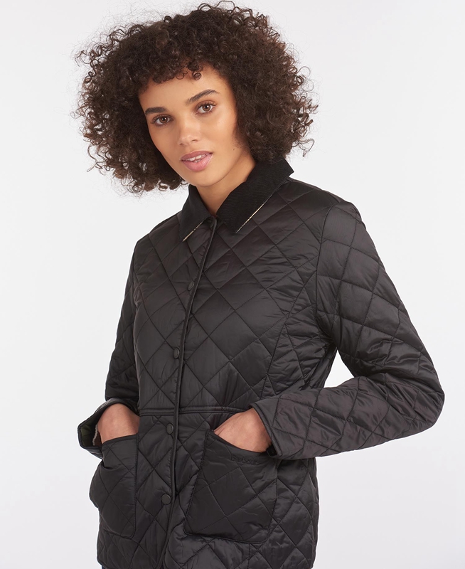 Barbour Steppjacke Deveron Women's Quilted Jackets Black | QVIK-31486