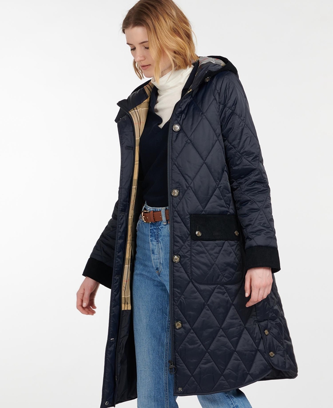 Barbour Steppjacke Mickley Women\'s Quilted Jackets Navy | WLQY-25468