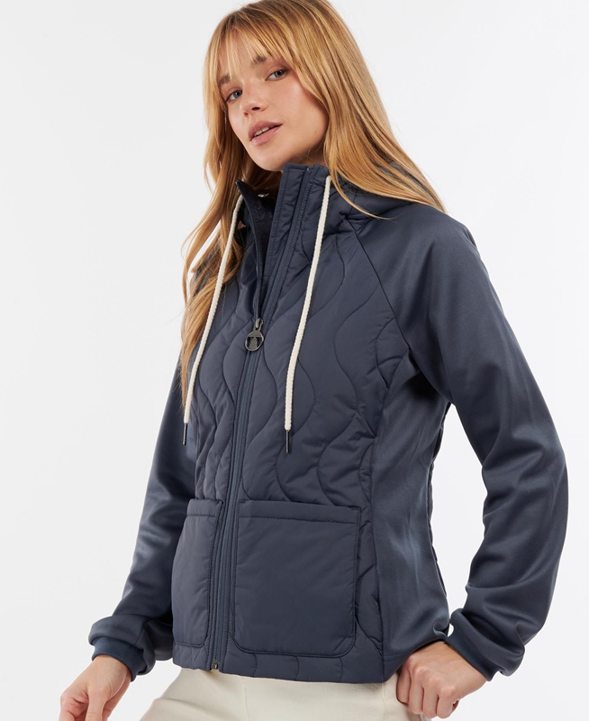 Barbour Strathmore Women's Sweatshirts Navy | SRDE-49256