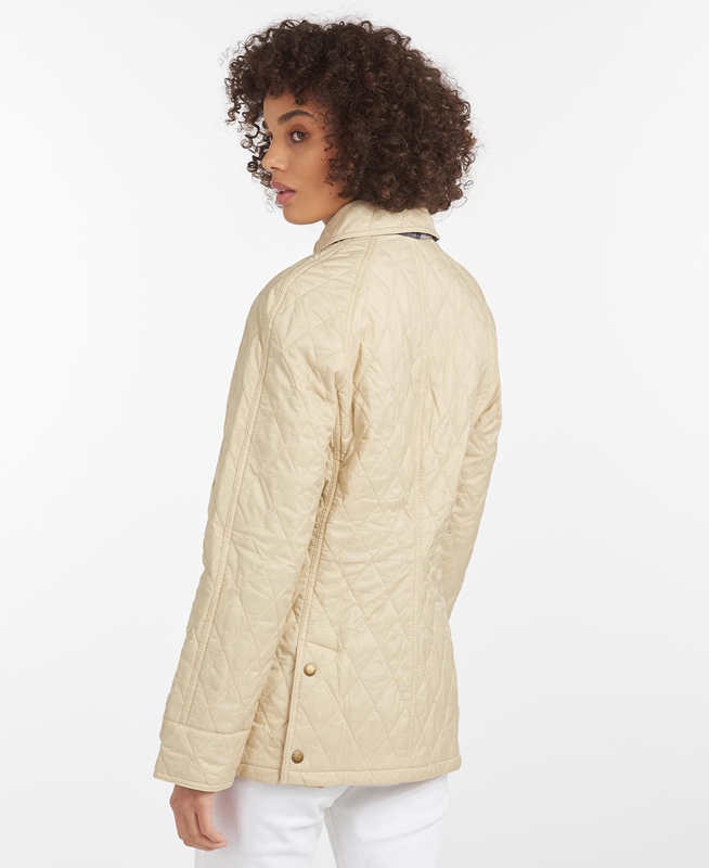 Barbour Summer Beadnell Women's Quilted Jackets Cream | LKEI-39416