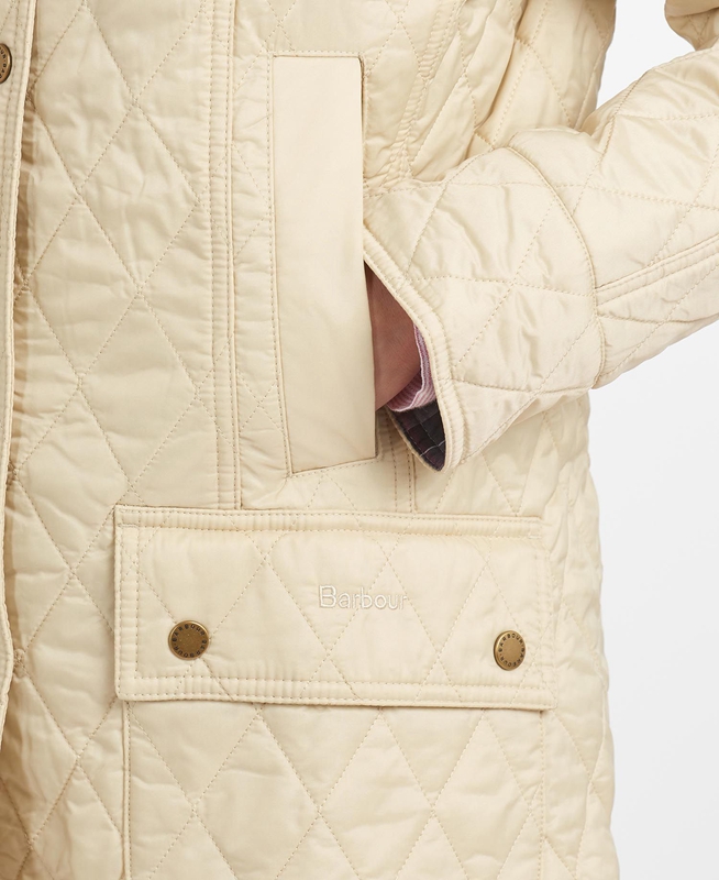 Barbour Summer Beadnell Women's Quilted Jackets Cream | LKEI-39416