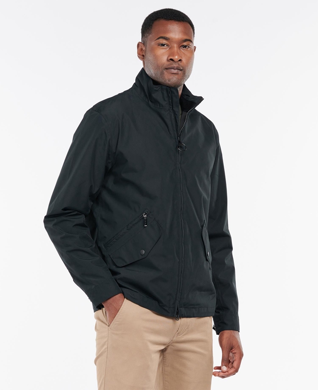 Barbour Summer Chelsea Men\'s Waterproof Jackets Black | SHML-84579