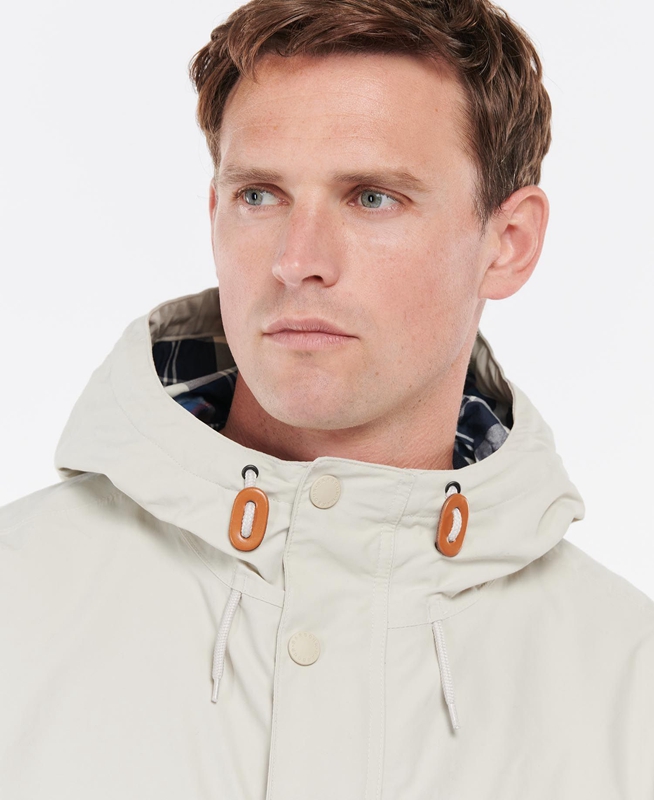 Barbour Summer City Parka Men's Waterproof Jackets Beige | JRYB-01925