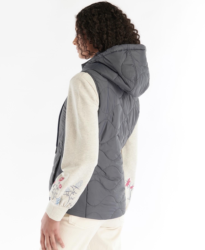 Barbour Thrift Quilted Women's Sweatshirts Grey | KFUX-53074