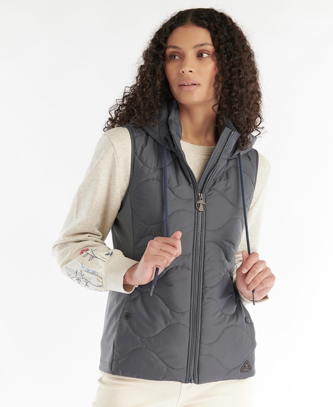 Barbour Thrift Quilted Women's Sweatshirts Grey | KFUX-53074