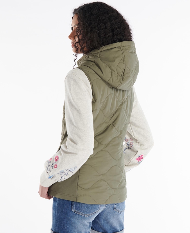 Barbour Thrift Quilted Women's Sweatshirts Olive | QOWP-58061