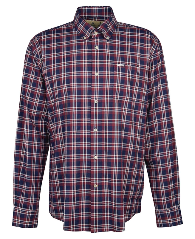 Barbour Turville Regular Fit Men's Shirts Blue | QAZH-57261