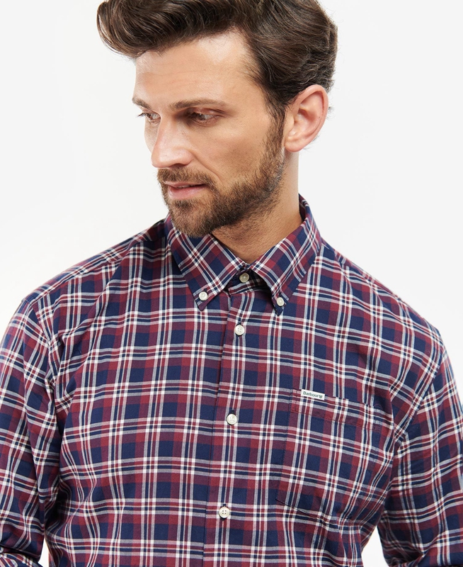 Barbour Turville Regular Fit Men's Shirts Blue | QAZH-57261