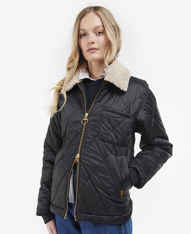 Barbour Vaila Women's Quilted Jackets Black | BSGL-46210