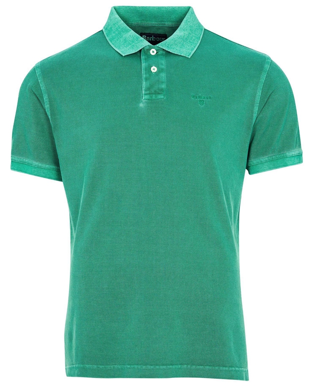 Barbour Washed Sports Men's Polo shirts Green | BIWL-41890