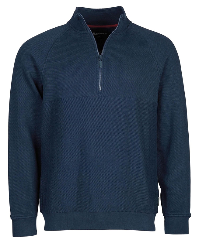 Barbour Wear Half Zip Men's Sweatshirts Navy | DPZV-71596