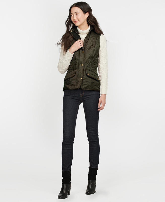 Barbour Weste Cavalry Women's Vest Green | SRZX-09458