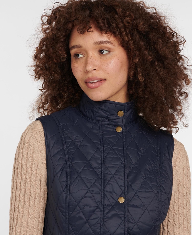 Barbour Weste Otterburn Women's Vest Navy | BAUV-64891