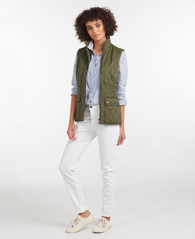 Barbour Weste Otterburn Women's Vest Olive | RFVY-40817