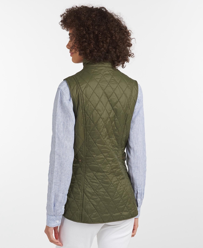 Barbour Weste Otterburn Women's Vest Olive | RFVY-40817