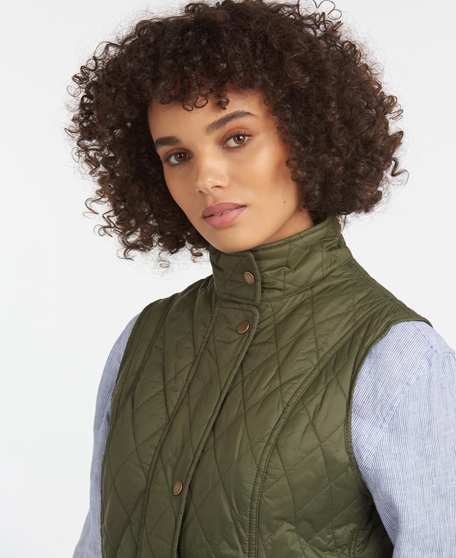 Barbour Weste Otterburn Women's Vest Olive | RFVY-40817