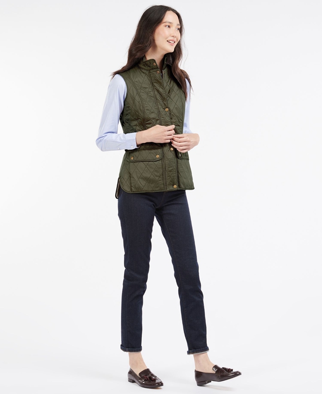 Barbour Weste Wray Women's Vest Green | AWUB-35219